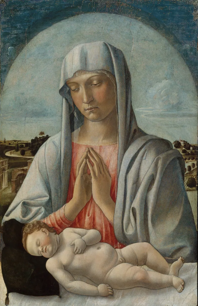 Giovanni Bellini, Madona adorando o Menino adormecido, início da década de 1460.